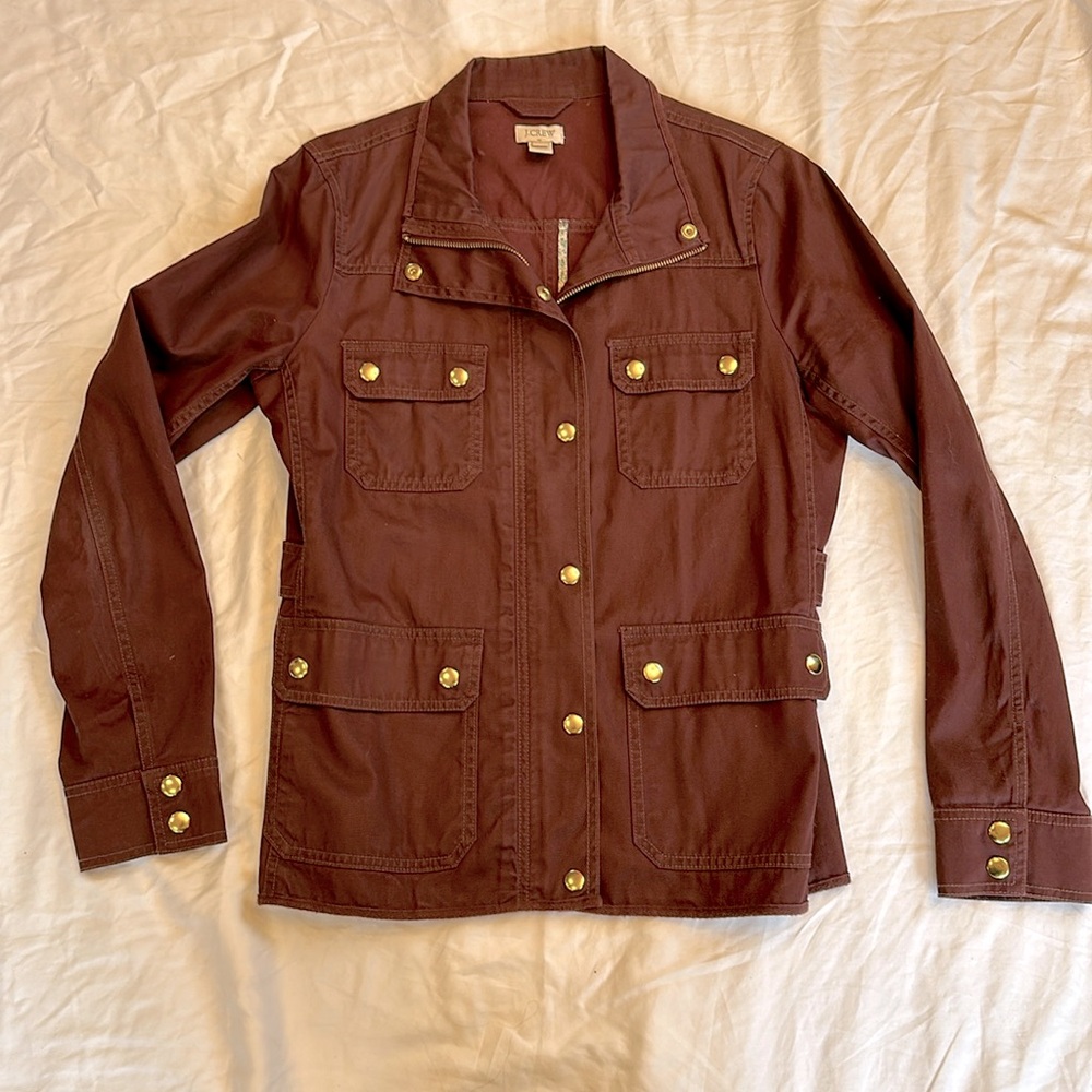 J Crew Women’s Resin Coated Twill Field Jacket